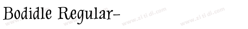 Bodidle Regular字体转换